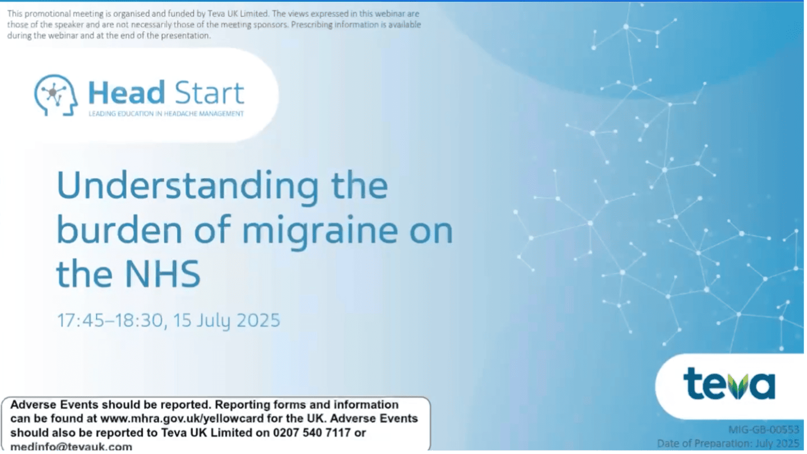Understanding the burden of migraine on the NHS